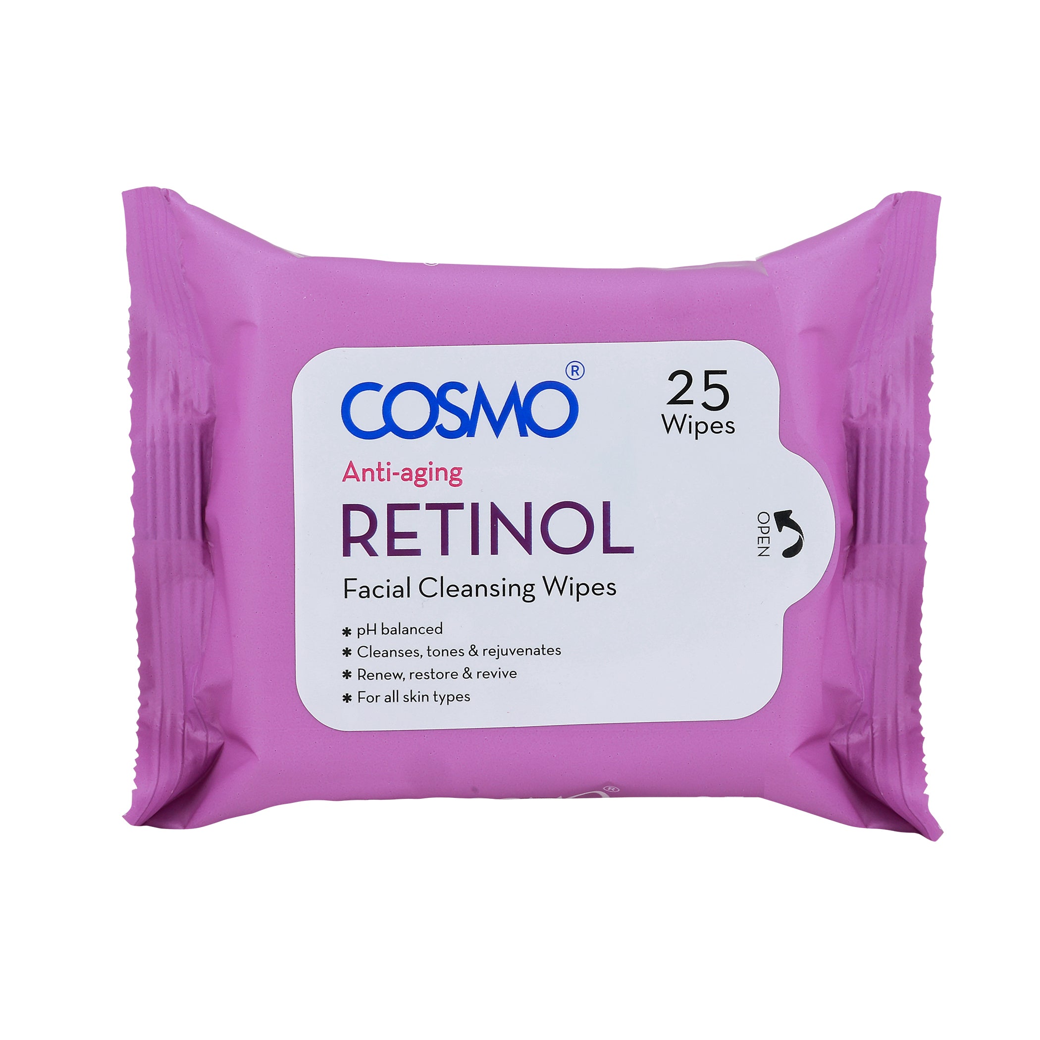 Anti-aging Retinol Facial Cleansing Wipes